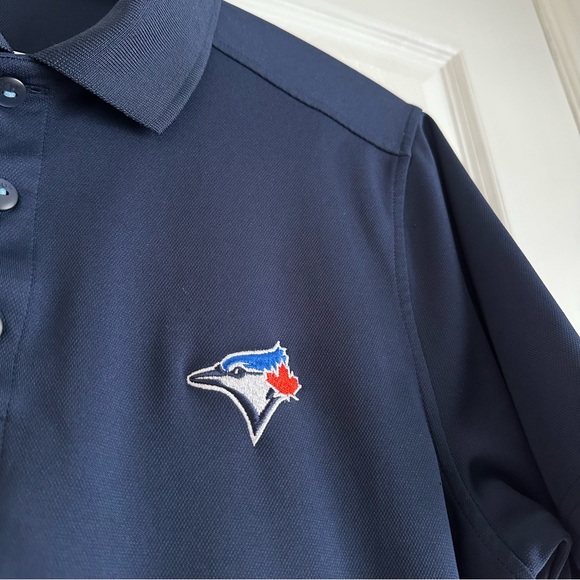 Blue Jays Stitched Logo Polo in Navy, size small - Picture 3 of 8